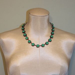 J. Crew Green Gem Necklace